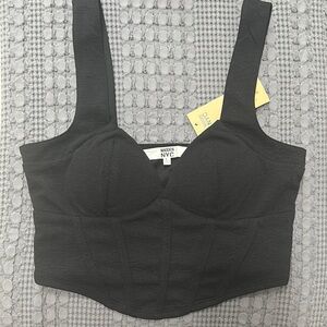 Steve Madden Black Bustier Bra